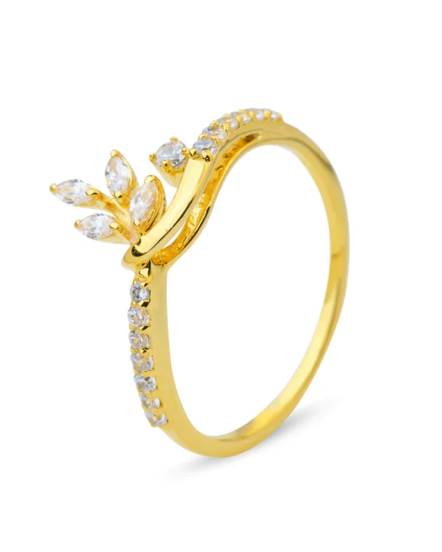 Radiance Floral 18Kt Gold & Diamond Ring - Image 2